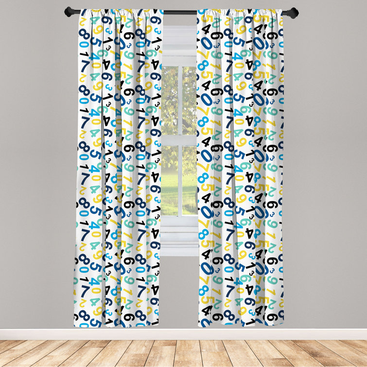East Urban Home Numbers SemiSheer Rod Pocket Curtain Panels Wayfair